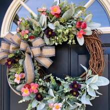 1 件人造羊耳茎，7.8 英寸植绒鼠尾草叶植物，适用于婚礼派对家居装饰和节日派对装饰（植绒绿） - 彩色 - 查看 6