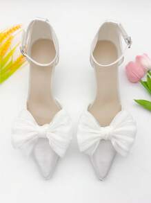 New Detachable Linen Bow Shoe Decorations Charms For High Heels & Sandals