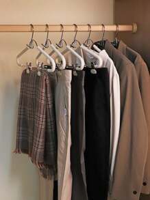 1 Set Seamless Multipurpose Pants Hanger, Non-Slip Suit, Dress, Skirt Hanger Set