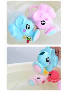 可爱儿童沐浴动物玩具，大象形洒水器沐浴玩具，淋浴浴缸浴室沐浴玩具，沐浴用品淋浴工具婴儿浴室玩具，淋浴喷头，沐浴玩具，婴儿玩具，男孩和女孩的生日/节日礼物（部分颜色随机）