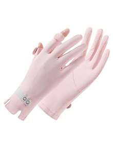 زوج من قفازات النساء الخفيفة الواقية من الشمس، قفازات تبريد من الحرير الجليدي التنفسية للحماية من الأشعة فوق البنفسجية، مناسبة للقيادة والدراجات في الصيف - متعدد الألوان - مشاهدة 11