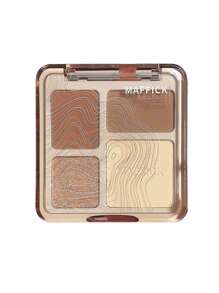 Paleta de contorno y iluminador de 4 colores - Maquillaje mate y con brillo para esculpir el rostro y lograr un brillo natural duradero y de fácil mezcla (se puede usar con un pincel)