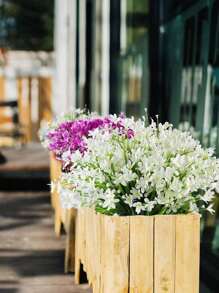 1/4 piezas, Flor artificial de narciso, decoración exterior de flores de simulación, adecuada para bodas, interiores y exteriores, jardín, oficina, decoración de escritorio con jarrones, flores artificiales