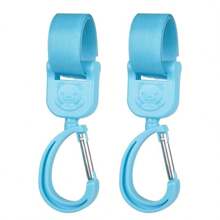 2pcs/Set Cartoon Metal Storage Hooks For Baby Stroller: Heavy-Duty Nylon Webbing Clips, Metal Hooks, Cartoon-Style Design, Strong Load-Bearing For On-The-Go Baby Travel, Hands-Free Stroller Organization, Easy Accessory Clips For Diaper Bag, Bottle, Toy, Pacifier, Car Seat, And Mall Visits, Perfect Spring Gift For Parents, Lightweight, Secure, Convenient - Multicolor - View 8