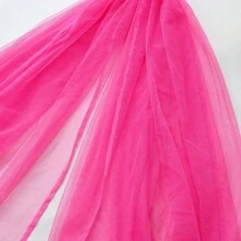 1 件柔软六角形网眼薄纱面料、婚礼派对装饰用品和 DIY 服装材料 - 彩色 - 查看 27