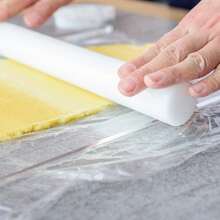 2pcs Acrylic Cookie & Cake Dough Roller Straightener Set, Includes Rolling Pin And Straight Rail Guide For Perfect Thickness, Bakeware Accessories For Bakery