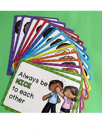 15pcs Classroom Rules Poster, Suitable For Preschool, Home, Middle School And High School Decor (8" X 10")