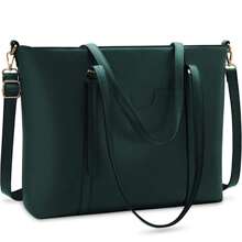 Bolsa Feminina Tote Bag para Laptop de 15,6 Polegadas, Bolsa Tote Grande de Couro, Bolsa de Ombro para Escritório Leve para Trabalho e Compras - Multicolorido - Visão 14