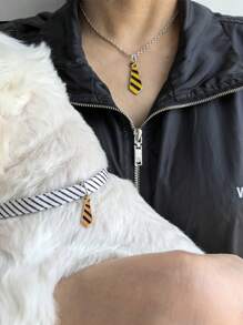 2 件主人与宠物配套套装，时尚领带和项圈，适合猫/狗，男女通用项链，适合日常佩戴、节日和派对 - 領帶項鍊 - 查看 7