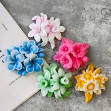 1/2pcs Silicone Flower Mold For Aromatherapy Candles, Soap Clay Crafts Candle Mold Making Kit, Epoxy Resin Casting, Polymer Crafts Gifts Valentine's Day, Birthday Gift, And Home Wedding Decor - White - View 1