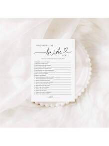 5/10/20Pcs Bridal Shower Games Who Knows The Bride Best Cards, Fun Activities For Weddings, Bridal Showers And Bachelorette Parties,Christmas - Multicolor - View 4