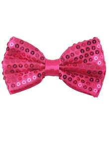 男士纯色优雅亮片领结，预系双层纯色缎面正式燕尾服领结，可调节，适合伴郎、婚礼、派对、正式场合、节日礼物 - 彩色 - 查看 21