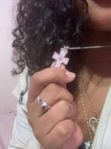 1 chiếc vòng cổ mặt dây chuyền hình nơ phong cách Gothic dễ thương Y2K, phù hợp cho bé gái và phụ nữ, phụ kiện thời trang. - Hồng - Xem 6