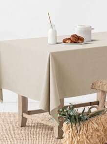 1 pièce Nappe en polyester plissée de couleur unie minimaliste et moderne, convient pour les mariages, les fêtes, les restaurants, les cuisines, pour décorer les tables carrées