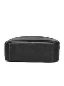 Bolsa de Ombro Fashionista Feminina de Couro Genuíno 100% Macio, de Luxo, Cor Sólida em Couro Bovino, Bolsa Tiracolo Feminina Elegante