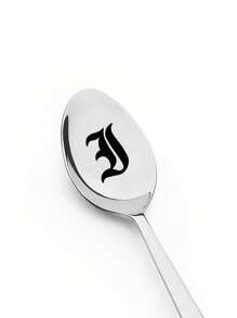 Initial Spoon - Engraved Coffee Spoon Gift - Unique Party Accessory, Personalized Coffee Lover Present, Birthday Gift Idea For Him Or Her, Themed Kitchenware, Novelty Tableware