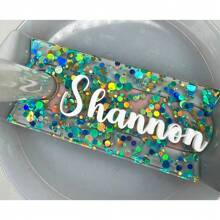 Personalized Acrylic Name Plate For Cup, Customized Lettering Name, Cup Decor, Water Bottle Accessory - Multicolor - View 4