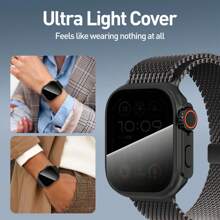 Apple Watch Case, Privacy Apple Watch Case Compatible With Apple Watch Series 10/9/8/7/6/5/4/Series SE2/SE , Privacy Tempered Glass Screen Protector,[Anti-Peeping] Full Coverage PC Hard Cover Bumper Compatible With Apple Watch Series (Black 40mm/41mm/42mm/44mm/45mm/46mm)