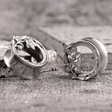 2 件情人节花朵耳塞 316 不锈钢耳洞拉伸器穿孔女士身体首饰优雅情人节 - 花朵 - 查看 17