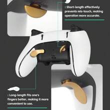 4 piezas / 5 colores de teclas metálicas posteriores para controlador TOPWOLF Original PS 5-Edge, compatible con el gamepad PS 5 Edgeelite - Juego de paletas - Ver 3