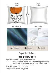4 件装波西米亚现代几何与植物印花装饰抱枕套，18x18 英寸，柔软涤纶，可机洗，拉链开合，装饰垫套适用于家庭、办公室和派对装饰，适合各种房间类型 - 100% 涤纶 - 彩色 - 查看 2