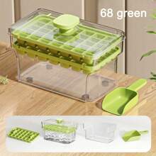 34/68 Compartments Home Refrigerator Homemade Ice Box Ice Tool Ice Press Easy Release Cube Tray Set With Lid Storage Mold Chilled Drinks Perfect Summer - Multicolor - View 9