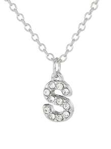 1 件时尚简约 24 个字母合金锆石项链，适合男士、女士、情侣日常佩戴 - A3120 - 查看 13