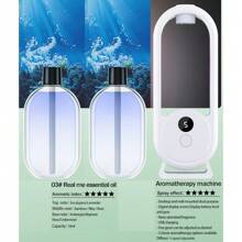 Rechargeable Aromatic Diffuser 5 Modes Essential Oil Diffuser Machine Homemade Air Freshener Diffuser For Home Car Room Fragrance Wall-Mounted Oil Aromatherapy Machine Air Purifying Automatic Diffuser Toilet Deodorization Fragrance Humidifier Colorful Night