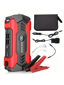 1pc12V Portable Multifunctional Emergency Starting Power Supply, Car Backup Starter, Mobile Phone, Car, Motorcycle, Yacht And Outdoor Activities Emergency Power Supply, With Flashlight Compass, Perfect For Outdoor Use Tools - Multicolor-1 - View 12