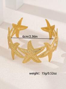 1 pièce Bracelet étoile de mer minimaliste, élégant et polyvalent, style océanique