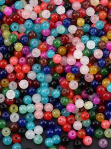 Glass Beads For Bracelet Making, 6mm Round Crystal Beads, Imitative Glass Beads, Loose Beads For Bracelet Jewellery Making DIY Craft Necklace Earrings