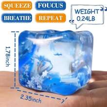 1/3Pcs Random Color Cube Stress Balls Sensory Ice Toy Balls For Anxiety Relief - Funny Fidget Stress Balls Stress Calming Toys
