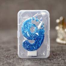 1 件皇冠数字蜡烛孔雀蓝创意生日蜡烛日常最佳生日礼物送给妈妈送给女朋友的礼物毕业、婚礼 - 彩色 - 查看 5