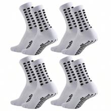 4/12/25Pairs Men Women Crew Socks Sports Rubber Grip Socks Football Towel Bottom Shockproof Breathable Socks Soccer Basketball Skateboard Rugby Tennis Badminton Exercise Athletic Socks - Multicolor - View 17