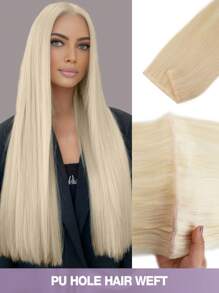 PU夹式接发，真人发，雷米发，1B自然黑直发，隐形PU夹式接发，真人发接发 - 彩色 - 查看 53