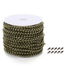 5m/Lot Gold Black Bronze Silvery Color Metal Ball Bead Chains 1.2-4mm For DIY Necklaces Jewelry Making Findings Accessories - Multicolor - View 8