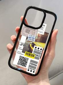 1 件黑色亚克力手机壳带二维码，适用于 Apple 15/14/13 Mini，适合男士，赛车设计防水防震防摔防刮 - 彩色 - 查看 5