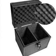 Graded Card Storage Box, 1 Count 2 Grid Dustproof Card Storage Organizer With Lid And Handle, Top Loader Card Brick Case, Cards Collector Box For MTG/PKM/PTCG Sport Cards - 黑色 - 查看 9