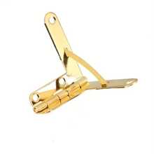 4pcs Folding Metal Mini Hidden Hinges, 7-Character Hinges Copper Lock Buckles For Jewelry Gift Box