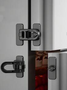 1pc Oven Door Lock, Rotate Type No Drilling Needed, Lock For Kitchen, Microwave, Child Protection - 1pc - View 7