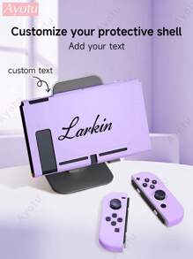 1pc Customizable Text & Name Protective Case Compatible With Nintendo Switch/Switch OLED/Switch Lite, Soft TPU Shell Compatible With Switch Console, Switch Game Accessories, Switch Joy-Con Accessories, Can Charge While Docked, Ideal Gift For Students, Colleagues, Friends, New Year, Back To School