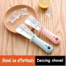 1 pieza Raspador de acero inoxidable, raspador de hielo manual no eléctrico para refrigerador y congelador de cocina, fácil de remover el hielo