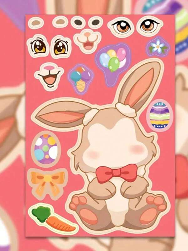8pcs Easter Cartoon Stickers - Waterproof, Matte Top, Suitable For Books, Diaries, Water Bottles, Laptops And Luggage | Fun And Quirky Designs, Cute Characters, Eggs And Holiday Decor Cute Stickers, Fashion Stickers, Graduation Gifts, Wedding Decorations, Birthday Gifts, Birthday Decorations, Party Gifts, Party Decorations,Back To School