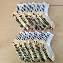 1/2/4/6/10 Pairs Men's Cushioned Compression Mid-Calf Soccer Socks, Anti-Slip For Training & Matches