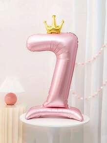 24pcs/Set 1st Birthday Crown Foil Balloons Boy Girl Party Decorations