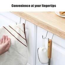 1 个不锈钢抽屉挂钩，时尚设计，适用于厨房、浴室、衣柜、办公室隔断、窄门挂钩 - 彩色 - 查看 12