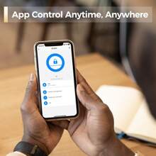 Palm Vein Smart Lock, Palm Recognition Keyless Entry Door Lock, WiFi Smart Lock For Front Door, Palm Recognition Front Door Lock Set, Built-In Wi-Fi Deadbolt, App Remote Control, Auto Lock, Support Alexa - 黑色 - 查看 5