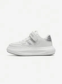 Annil Chaussures pour enfants. Chaussures de sport d'hiver pour filles chaudes avec doublure thermique. Chaussures rembourrées en deuxième couche. Petites chaussures blanches pour garçons.