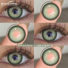 1 Pair Colored Contact Lenses For Eyes Blue Natural Colorful Contact Lenses Enlarge Eyes Brown Makeup Contact Yearly Disposable Green Beautiful Pupil 14.5mm