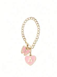 2pcs/Set Cup Accessories - Pink Letter Cup Markers & Silicone Hibiscus Flower Straw Lids, Reusable 10mm Diameter Straws With Cute Letter/Butterfly Decorations For Modern Minimalist Glass Cups, Back To School Supplies